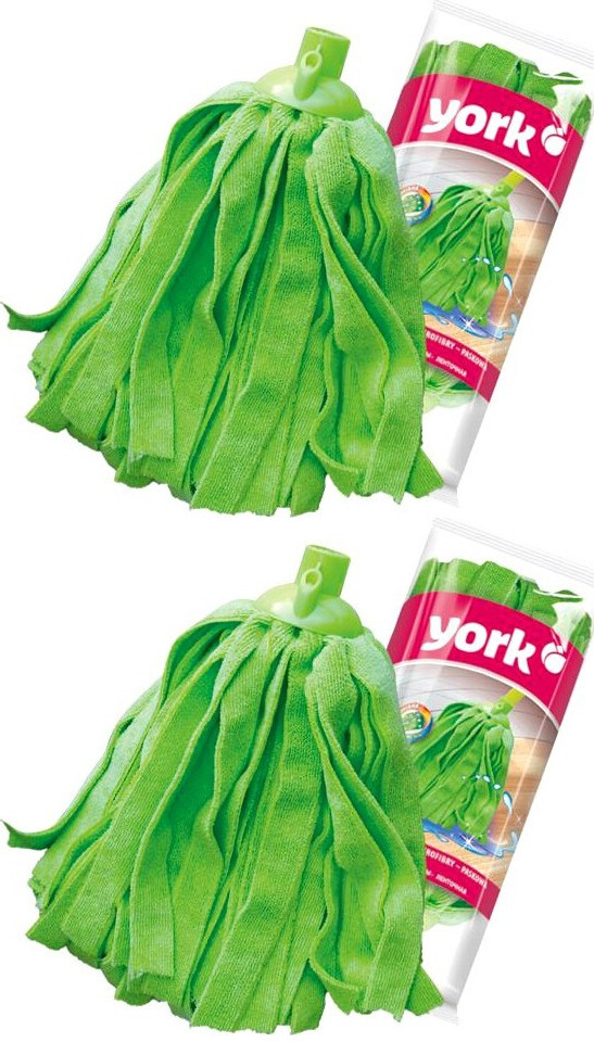 2x Mop paskowy z mikrofibry York, końcówka, mix kolorów