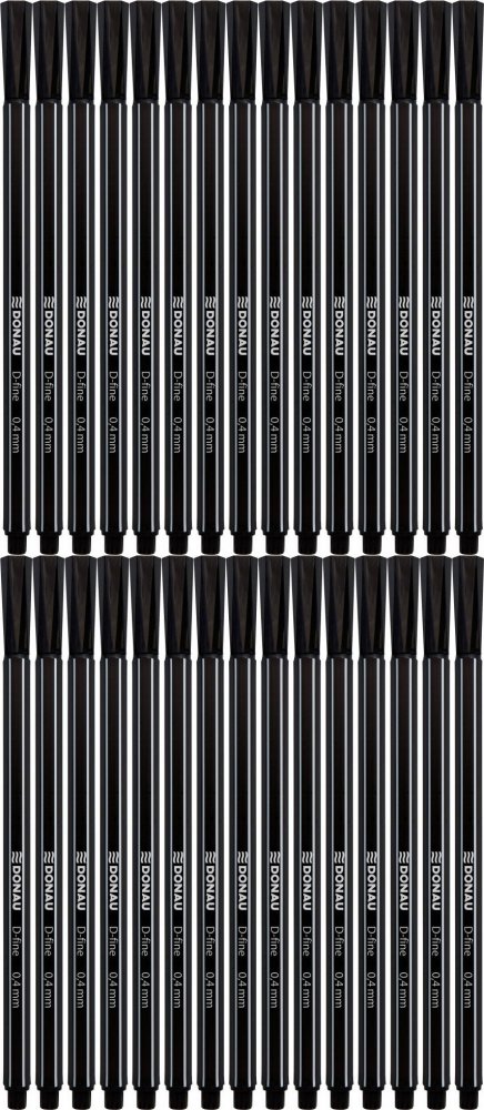 60x Cienkopis Donau D-Fine, 0.4 mm, czarny
