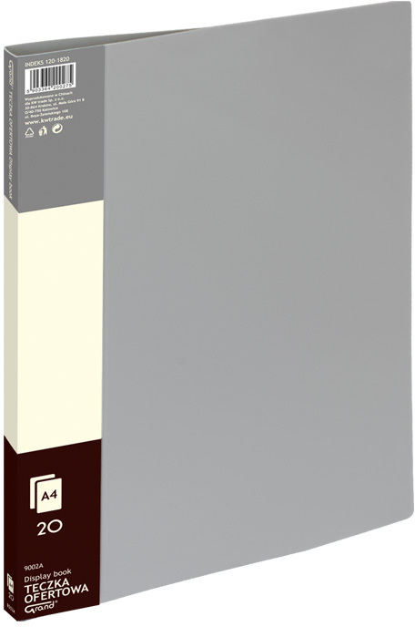 Album ofertowy Grand 9002A, A4, 20 koszulek, szary