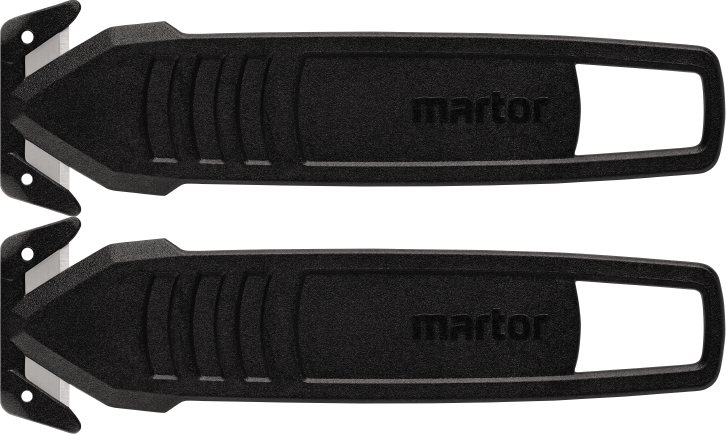 2x Nóż bezpieczny Martor Secumax 145, z niewymiennym ostrzem, czarny