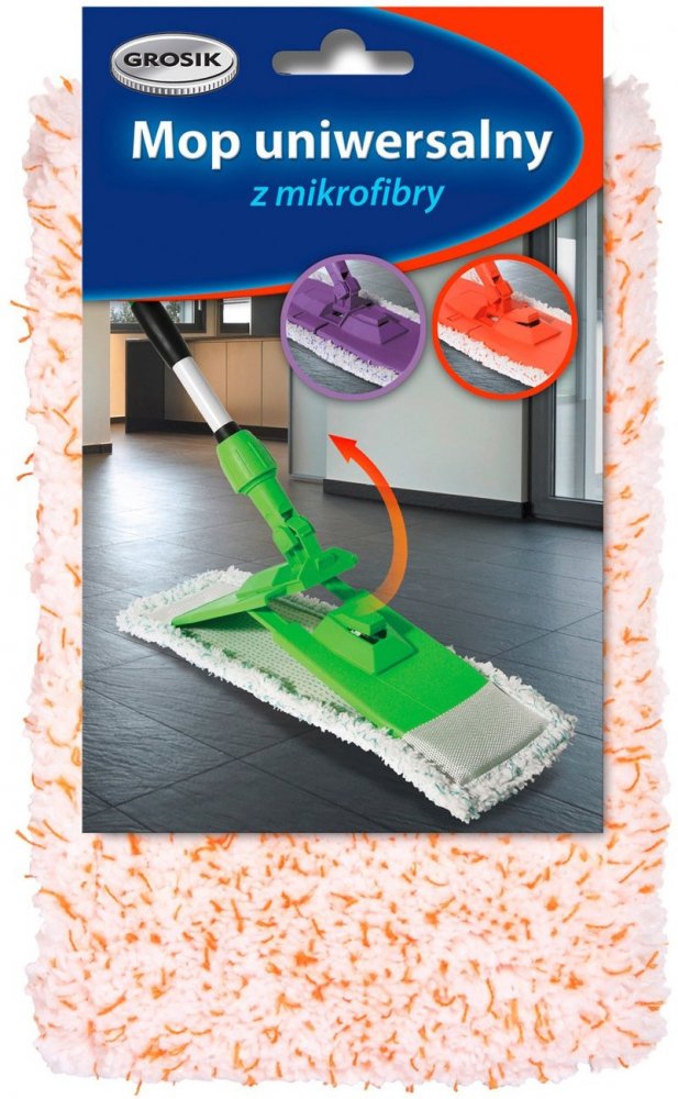Mop płaski z mikrofibry Grosik - końcówka
