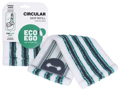 Mop płaski Eco Ego Circular, z mikrofibry, zapas