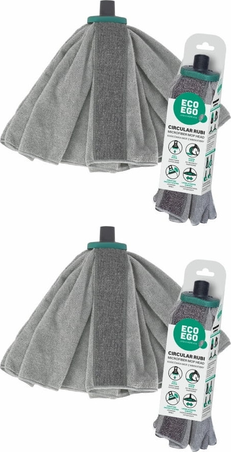 2x Mop Eco Ego Circular Rubi, z mikrofibry, końcówka