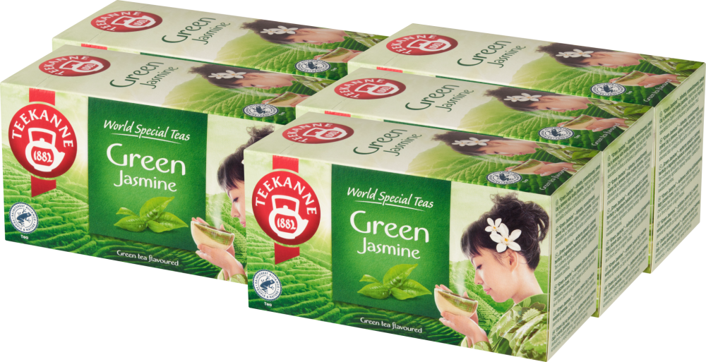 5x Herbata zielona smakowa w kopertach Teekanne Green&Jasmine, jaśmin, 20 sztuk x 1.75g