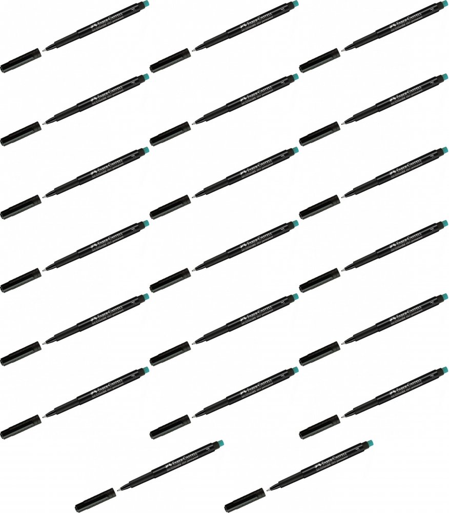 20x Foliopis Faber Castell, okrągła, 0.6 mm (F), czarny