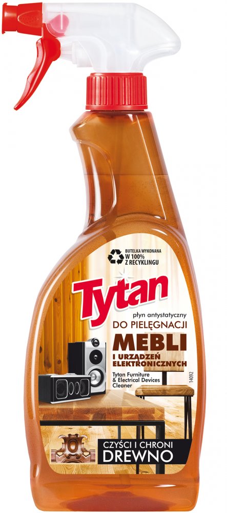Płyn do pielęgnacji mebli i urządzeń elektronicznych Tytan, antystatyczny, z rozpylaczem, 500ml