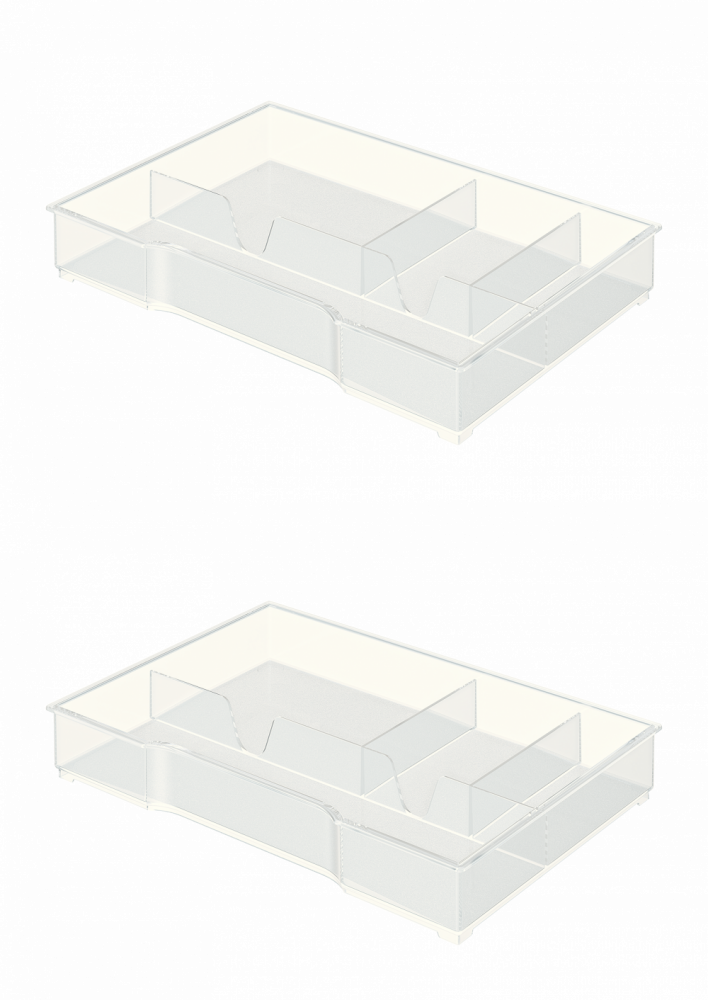 2x Organizer do pojemników z szufladami Leitz Plus WOW, przezroczysty