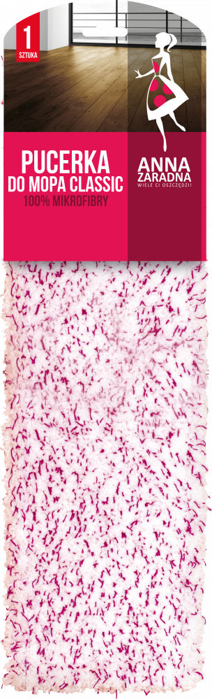 Mop płaski Anna Zaradna Classic, końcówka, mix kolorów