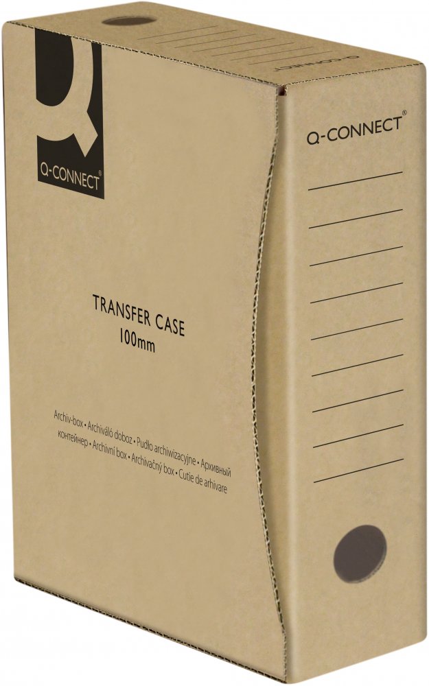 Pudło archiwizacyjne Q-Connect, do luźnych dokumentów, 100mm, szary