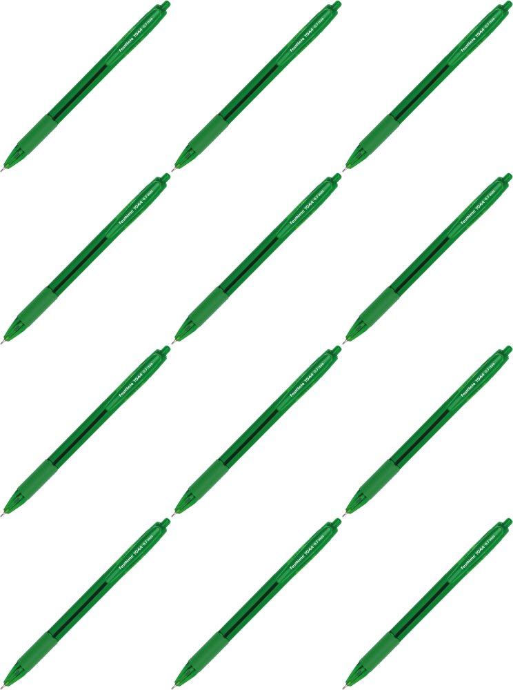 12x Długopis automatyczny Toma FastNote TO-030, 0.7mm, zielony