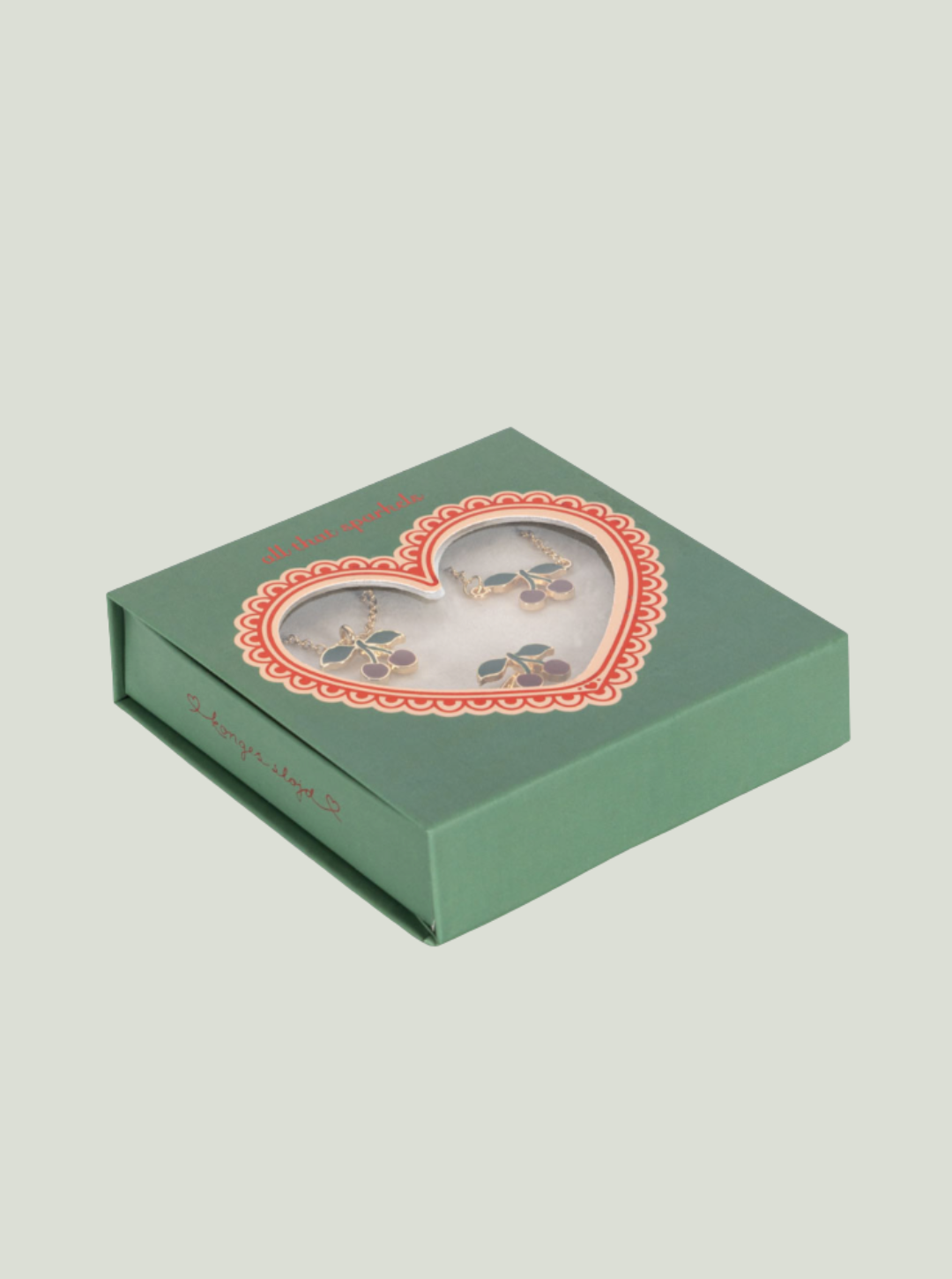 Zestaw biżuterii CHERRY JEWELRY SET GOLD Konges Sløjd