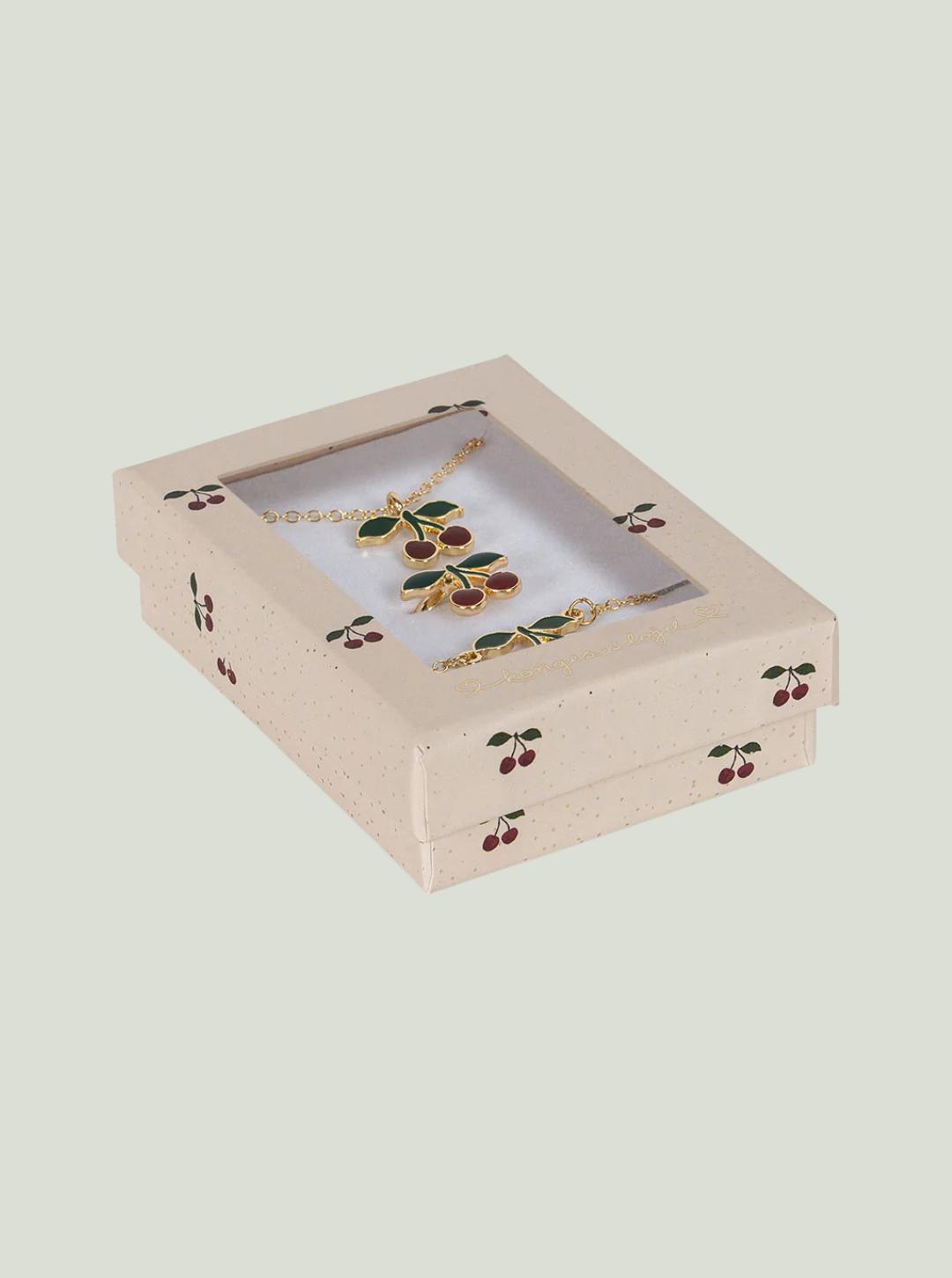 Zestaw biżuterii CHERRY JEWELRY SET Gold Konges Sløjd