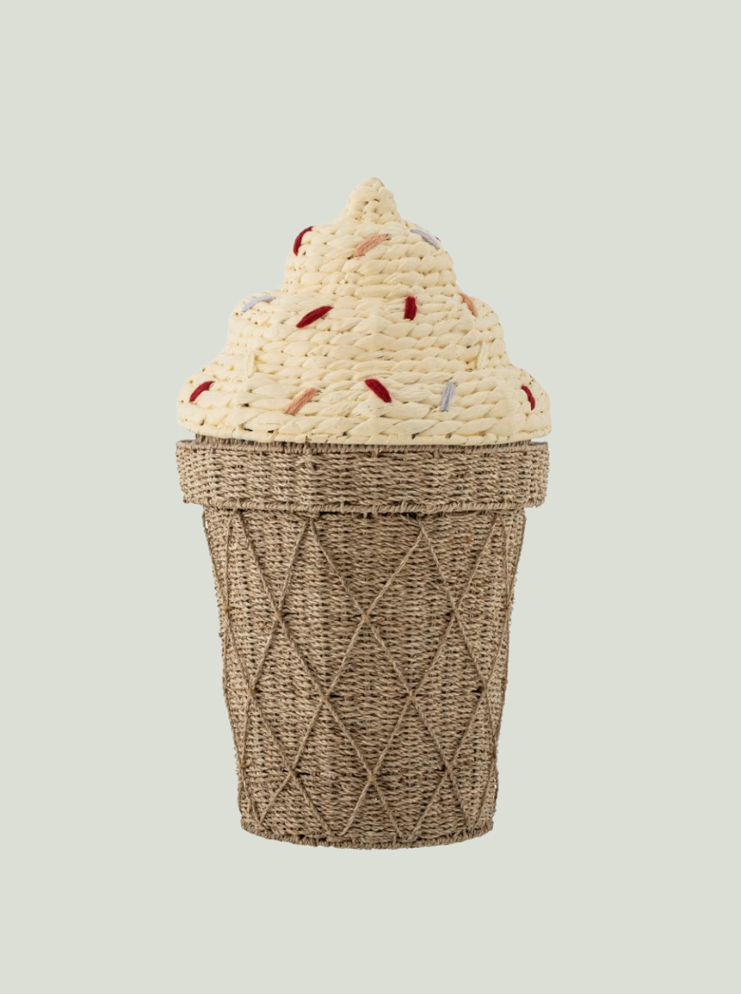 Kosz Cillie z pokrywką, natura, hiacynt wodny BLOOMINGVILLE MINI