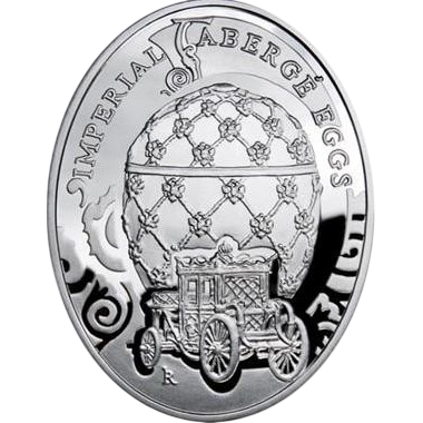 Srebrna moneta Imperialne Jaja Faberge: Jajo Koronacyjne - wysyłka 24 h! - Mennica Skarbowa