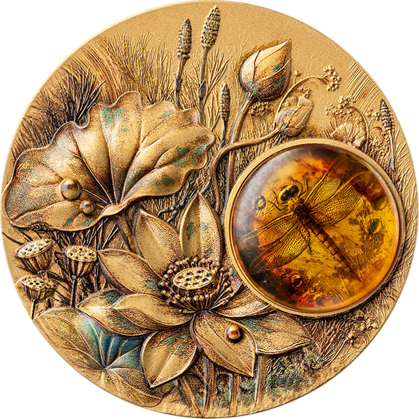 Srebrna moneta Bursztynowa iluzja: Ważka 2 uncje 2026 - wysyłka 24 h! - Mennica Skarbowa