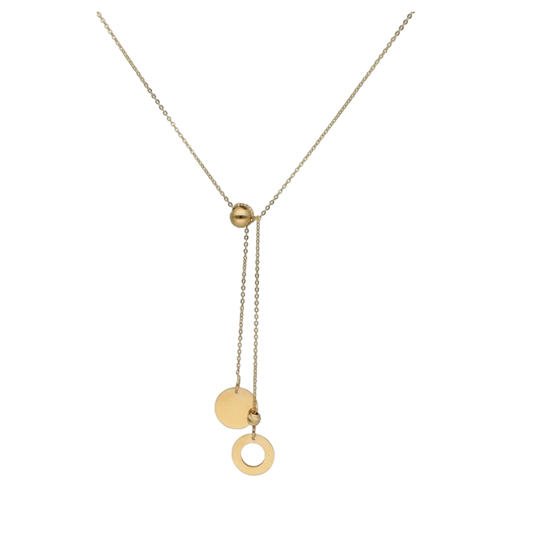 Naszyjnik złoty łańcuszkowy 66 cm 2 koła - wysyłka 24 h! - Mennica Skarbowa