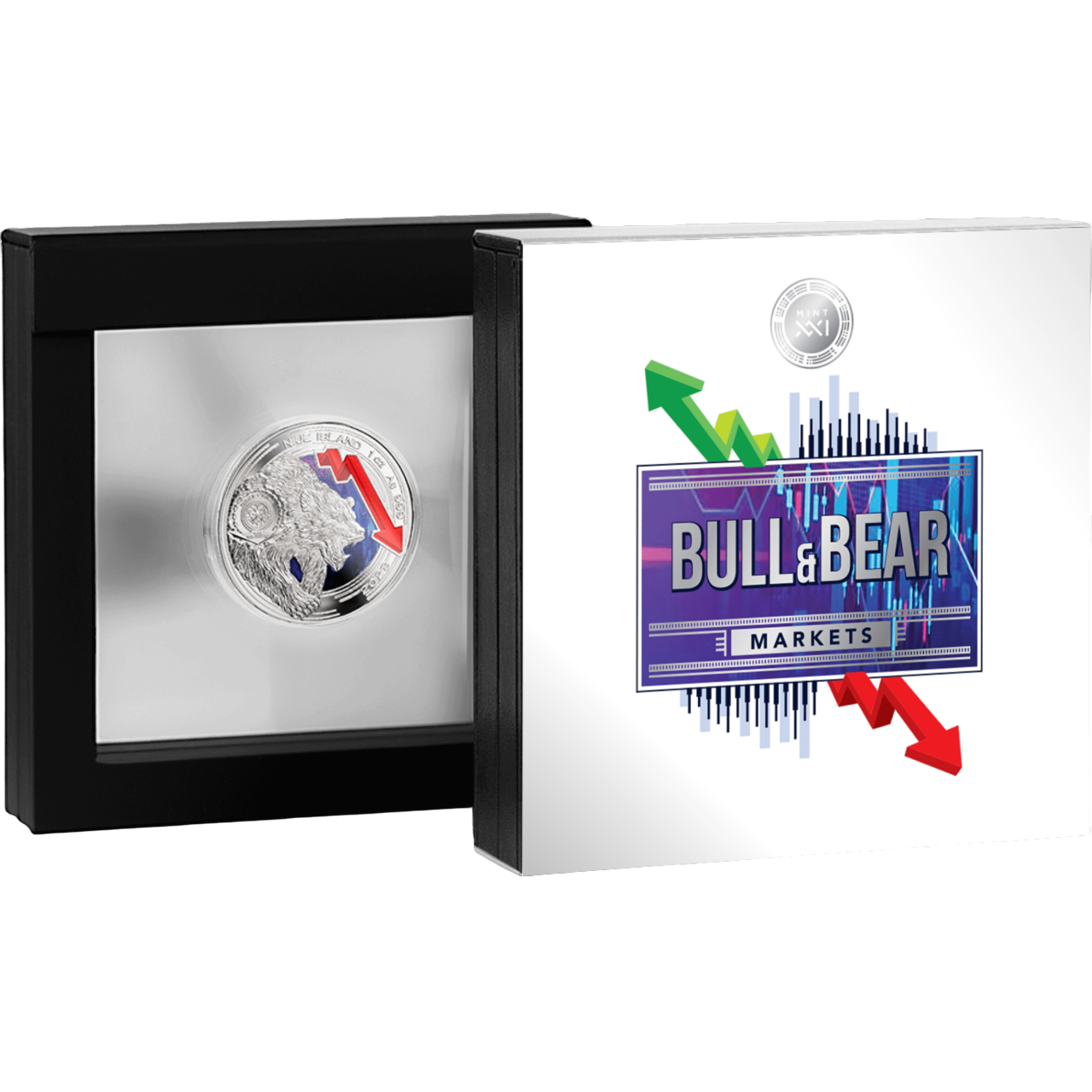 Srebrna moneta Rynek byka i niedźwiedzia 1 uncja 2023 - wysyłka 24 h! - Mennica Skarbowa