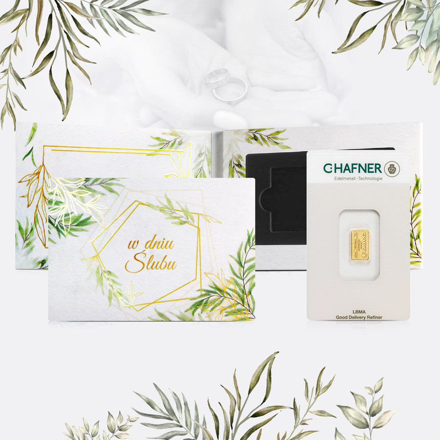 Opakowanie prezentowe na sztabkę - Ślub - I - wysyłka 24 h! - Mennica Skarbowa