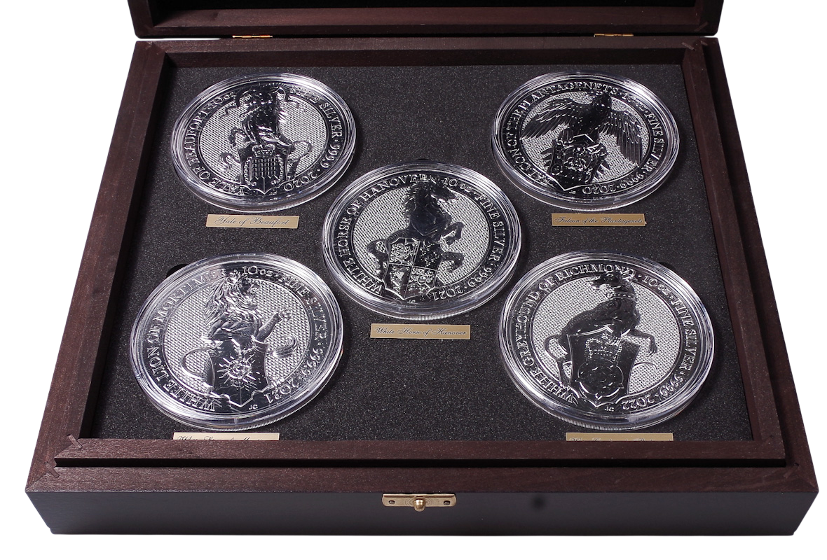 Zestaw srebrnych monet Bestie Królowej 10 x10 uncji - wysyłka 24 h! - Mennica Skarbowa