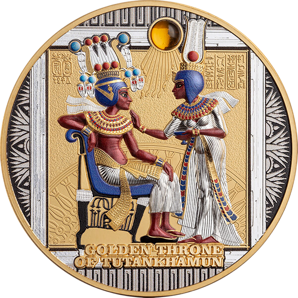 Srebrna moneta Złoty Majestat: Tron Tutanchamona 3 uncje 2026 - wysyłka 24 h! - Mennica Skarbowa