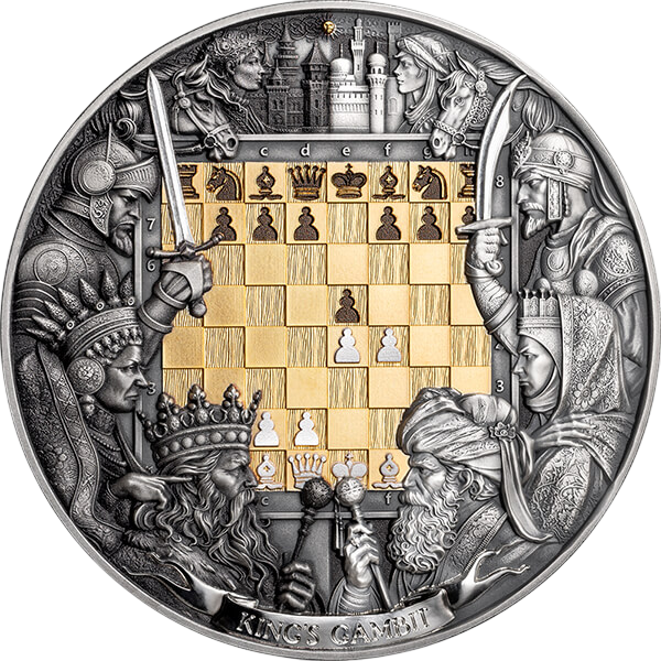 Srebrna moneta Szachy: Gambit Królewski 3 uncje 2025 - wysyłka 24 h! - Mennica Skarbowa