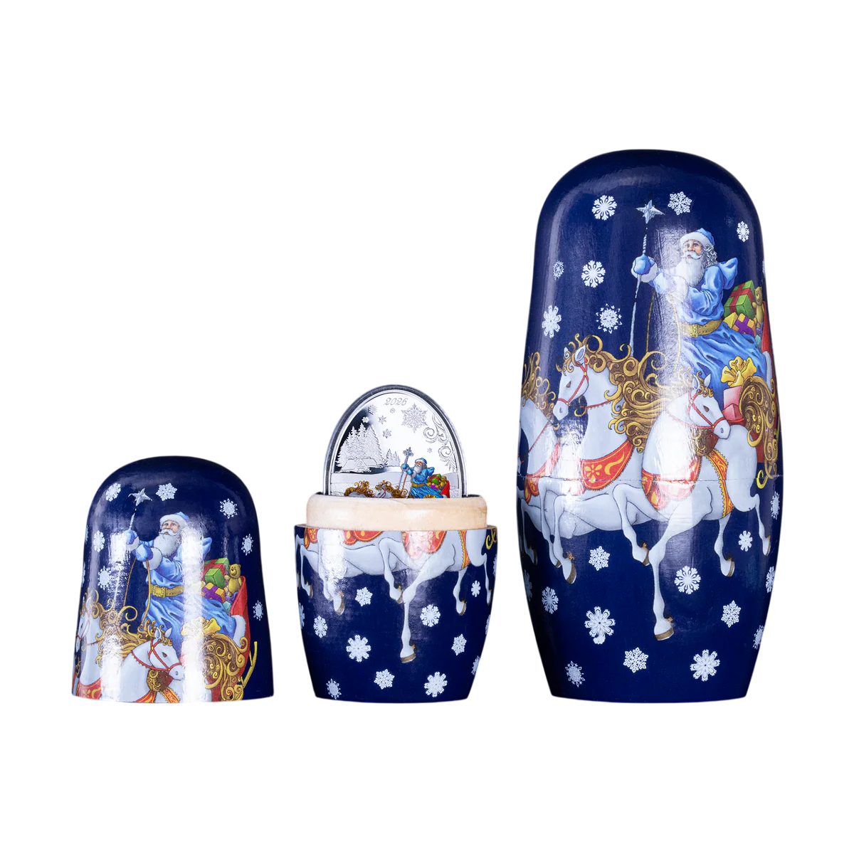 Srebrna moneta Matrioszka: Dziadek Mróz 1 uncja - wysyłka 24 h! - Mennica Skarbowa