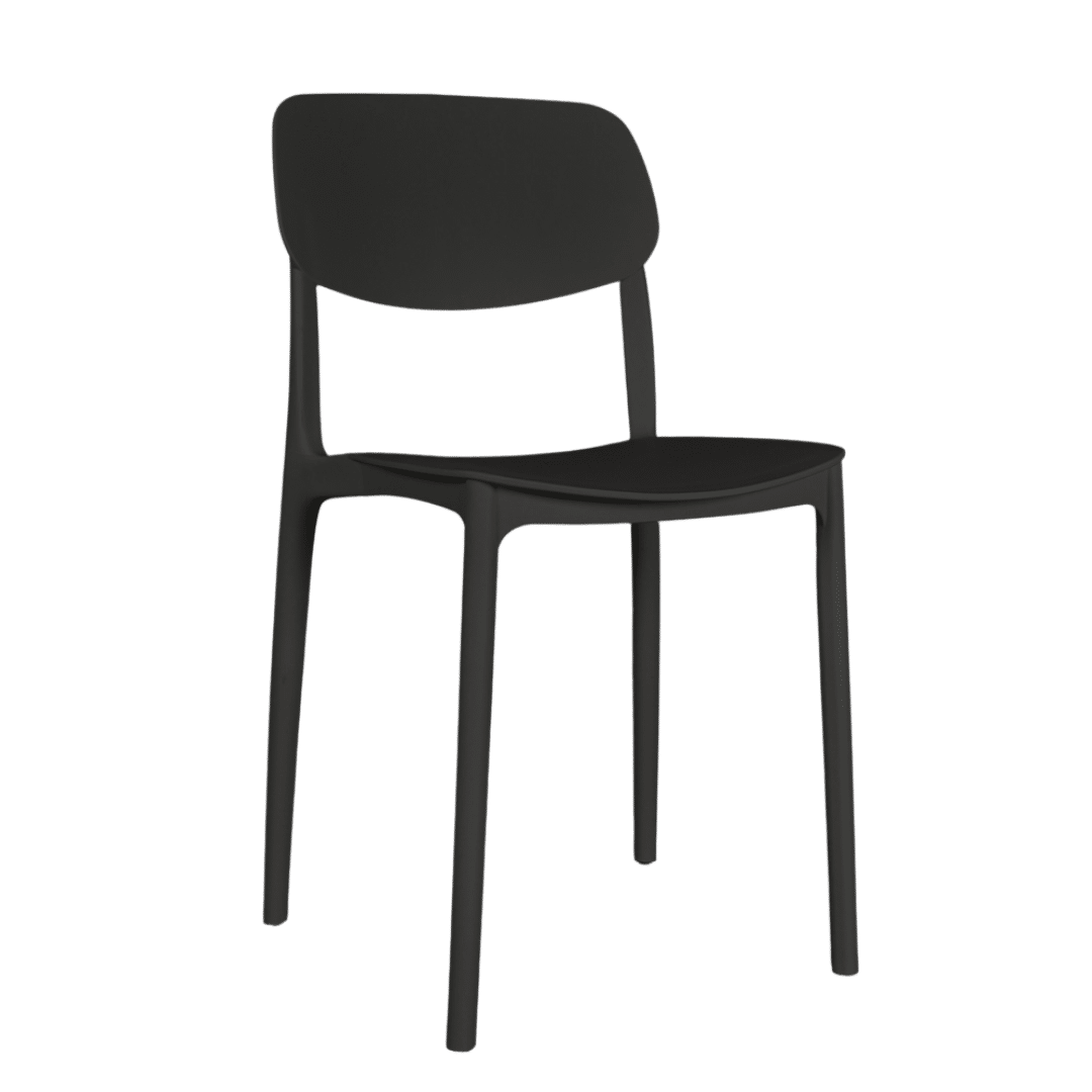 Krzesło kawiarniane restauracyjne Linea czarne