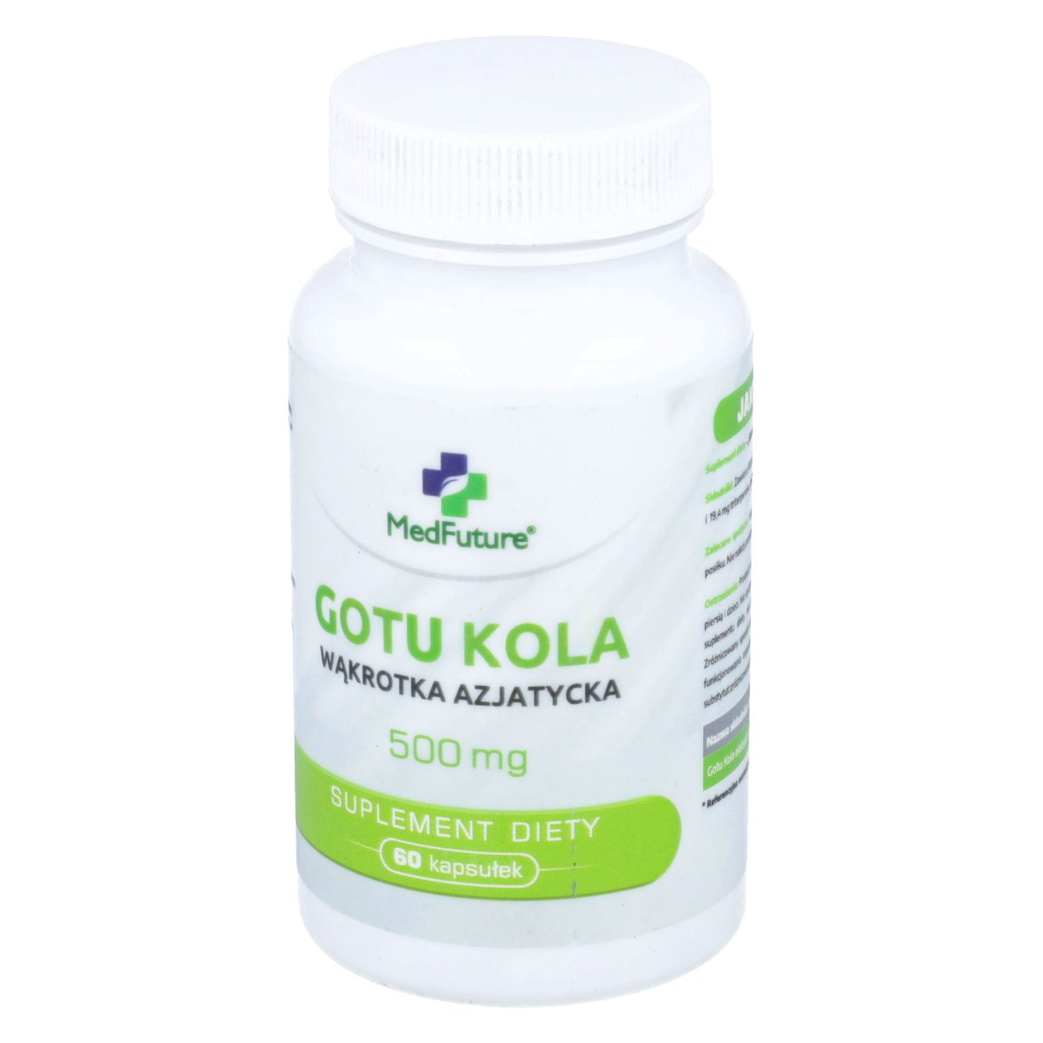 Medfuture gotu kola (wąkrotka azjatycka) 500 mg, 60 kapsułek