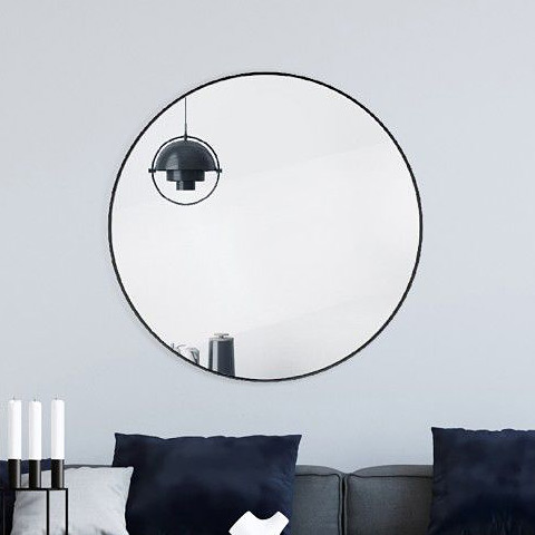 Ars Longa Loft lustro 80 cm okrągłe czarne LOFT80-C - Wysyłka w 24h