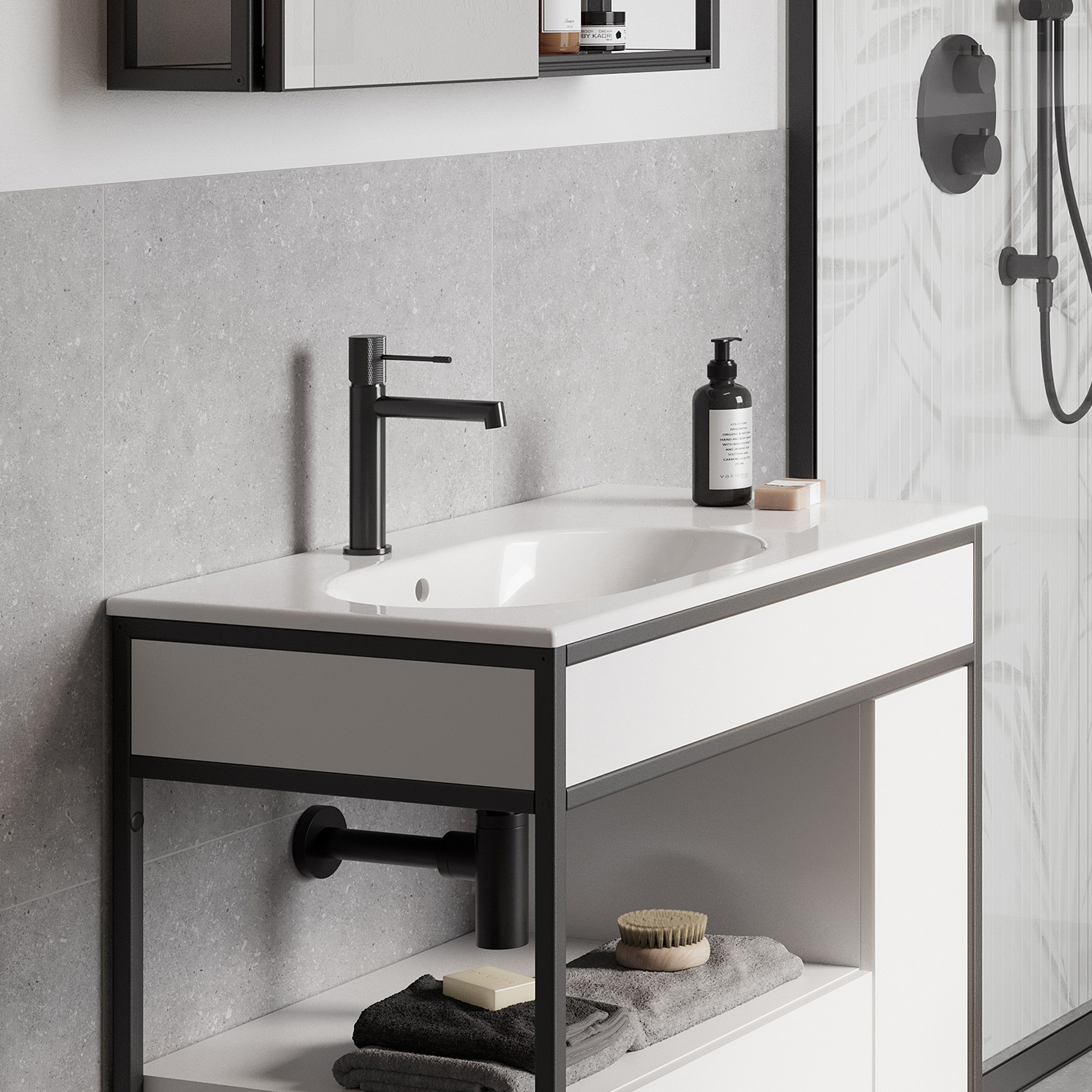 Cersanit Zen umywalka 100,5x45,5 cm prostokątna wpuszczana biała K117-005