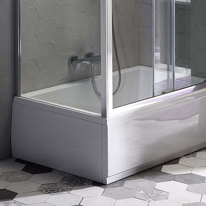 Polysan Deep Plain obudowa do brodzika 110 cm frontowa prawa biała 83659