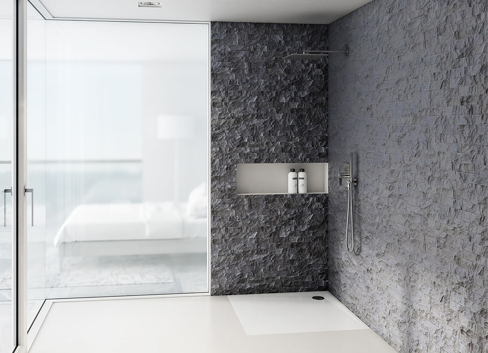 Schedpol Etrusco brodzik 90x90 cm półokrągły kompozyt Stonicryl biały 3.464