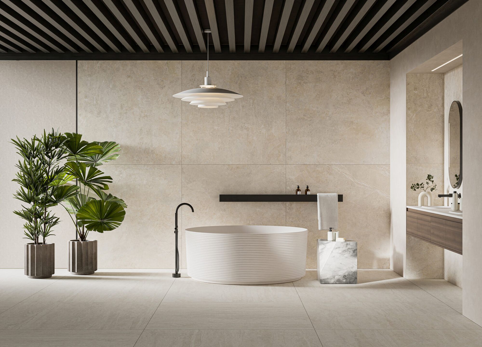 Cerrad Softstone płytka ścienno-podłogowa 119,7x119,7 cm beżowa