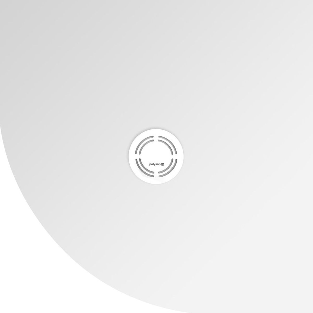 Polysan Flexia brodzik 90x90 cm półokrągły biały 91181