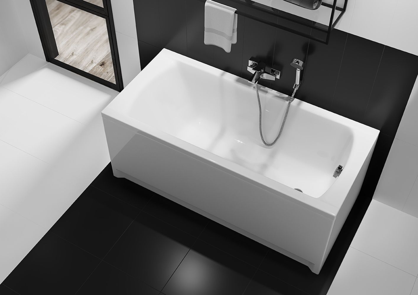 Cersanit Korat wanna prostokątna 180x80 cm biała S301-295 - Wysyłka w 24h