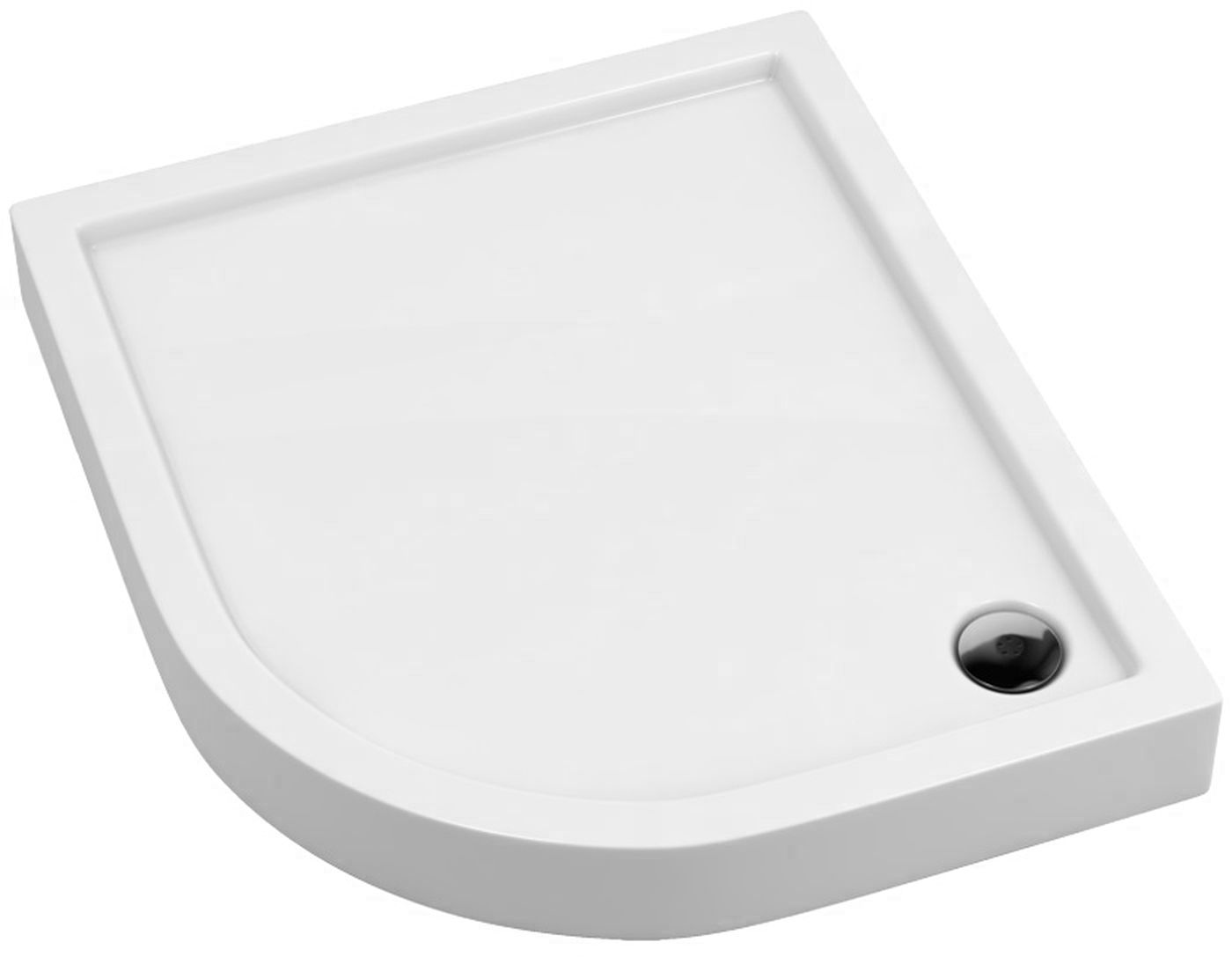 Novellini City brodzik 100x80 cm półokrągły asymetryczny lewy biały MNQ8010014S-30