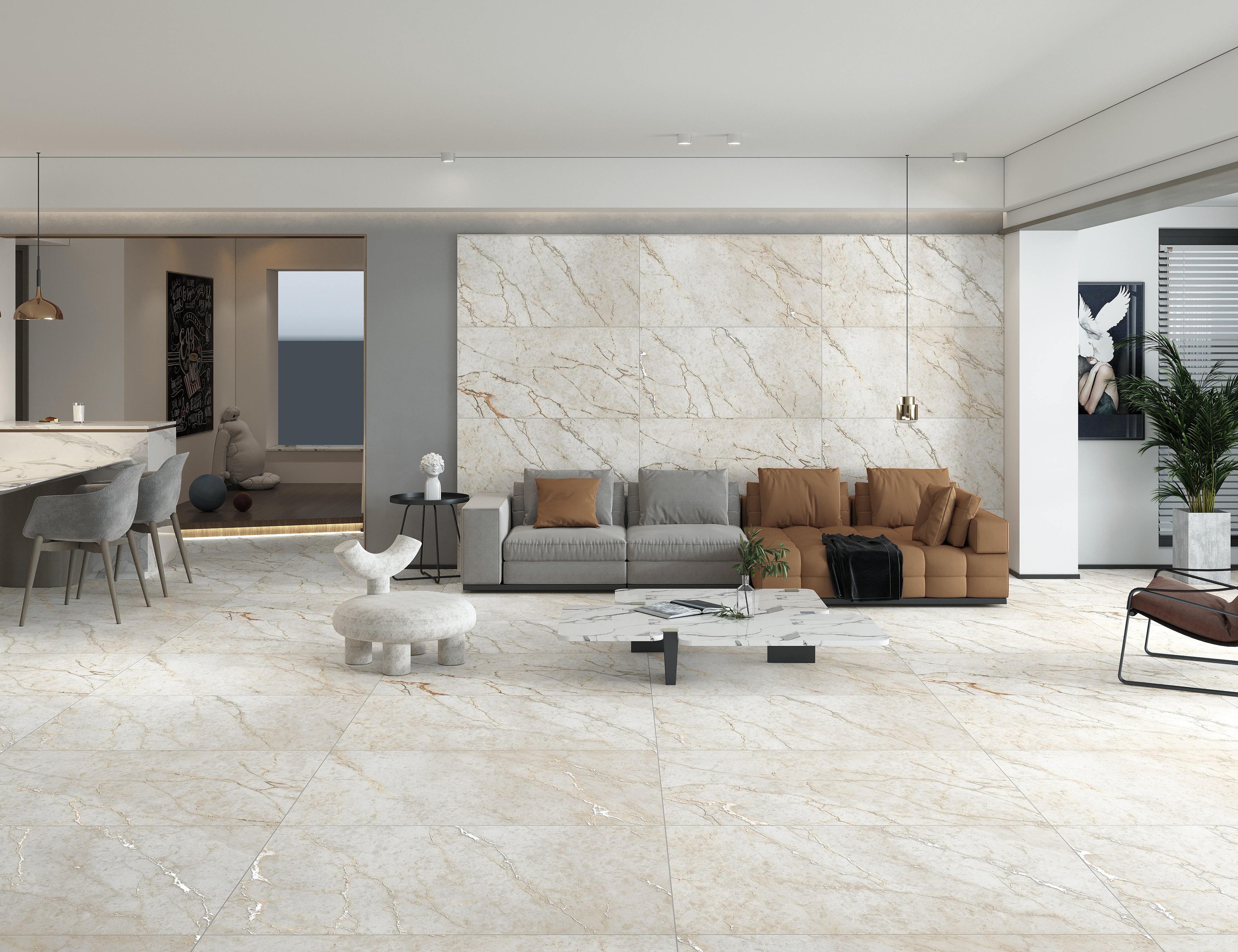 Egen Grest płytka ścienno-podłogowa 120x60 cm beżowa-brązowa