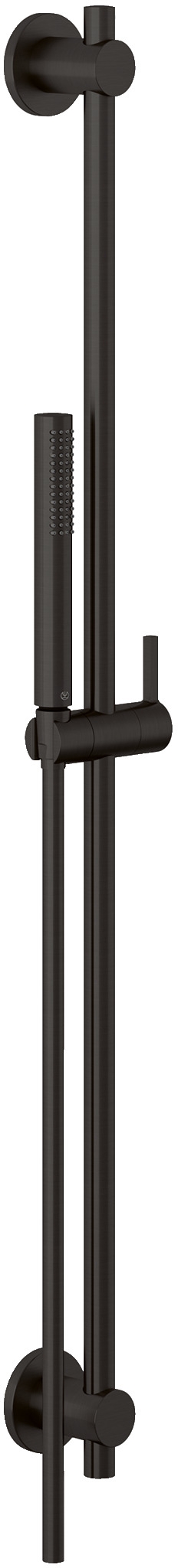 Kludi Nova Fonte Puristic zestaw prysznicowy ścienny czarny szczotkowany 20840N2-15