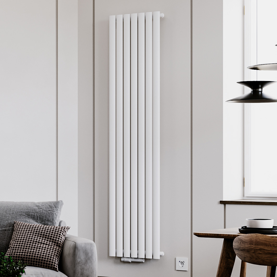 Luxrad Ring Podwójny grzejnik dekoracyjny 190x64,2 cm podłączenie dolne biały RINP19006429003ZDC