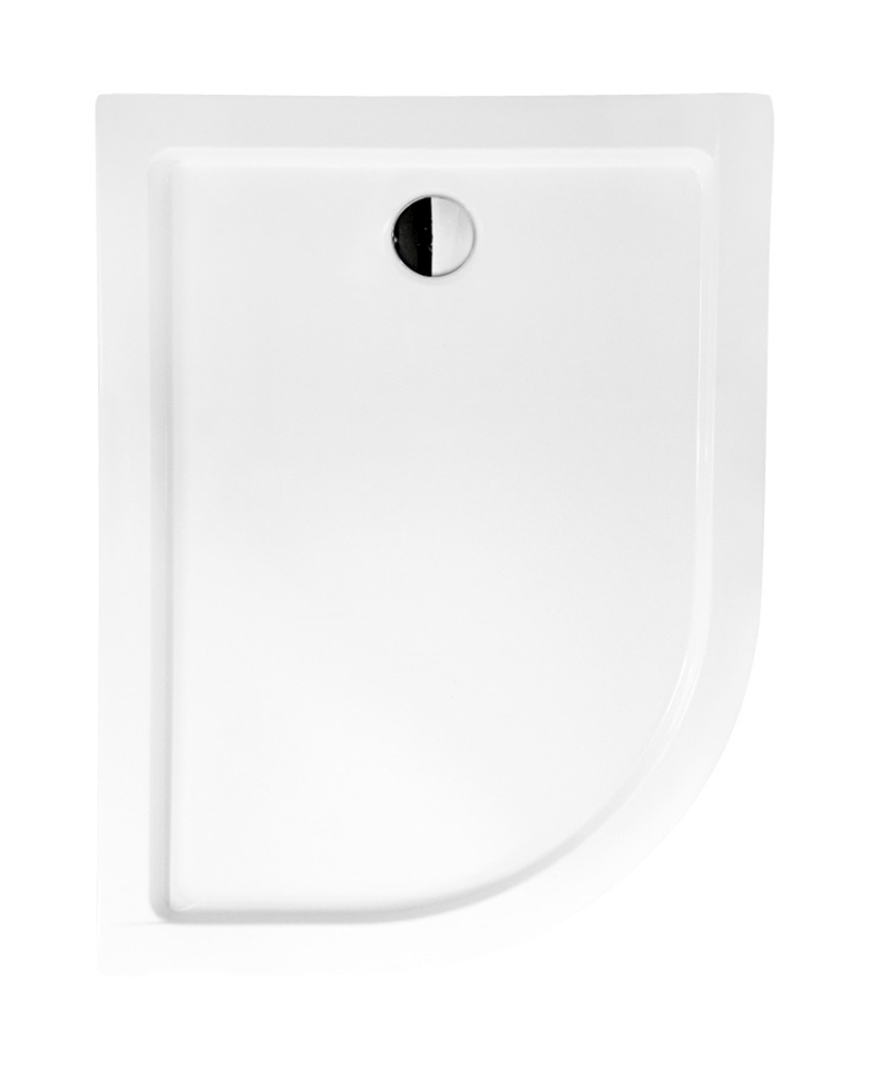 Besco Saturn brodzik 100x80 cm półokrągły asymetryczny prawy biały #BAS-100-NP