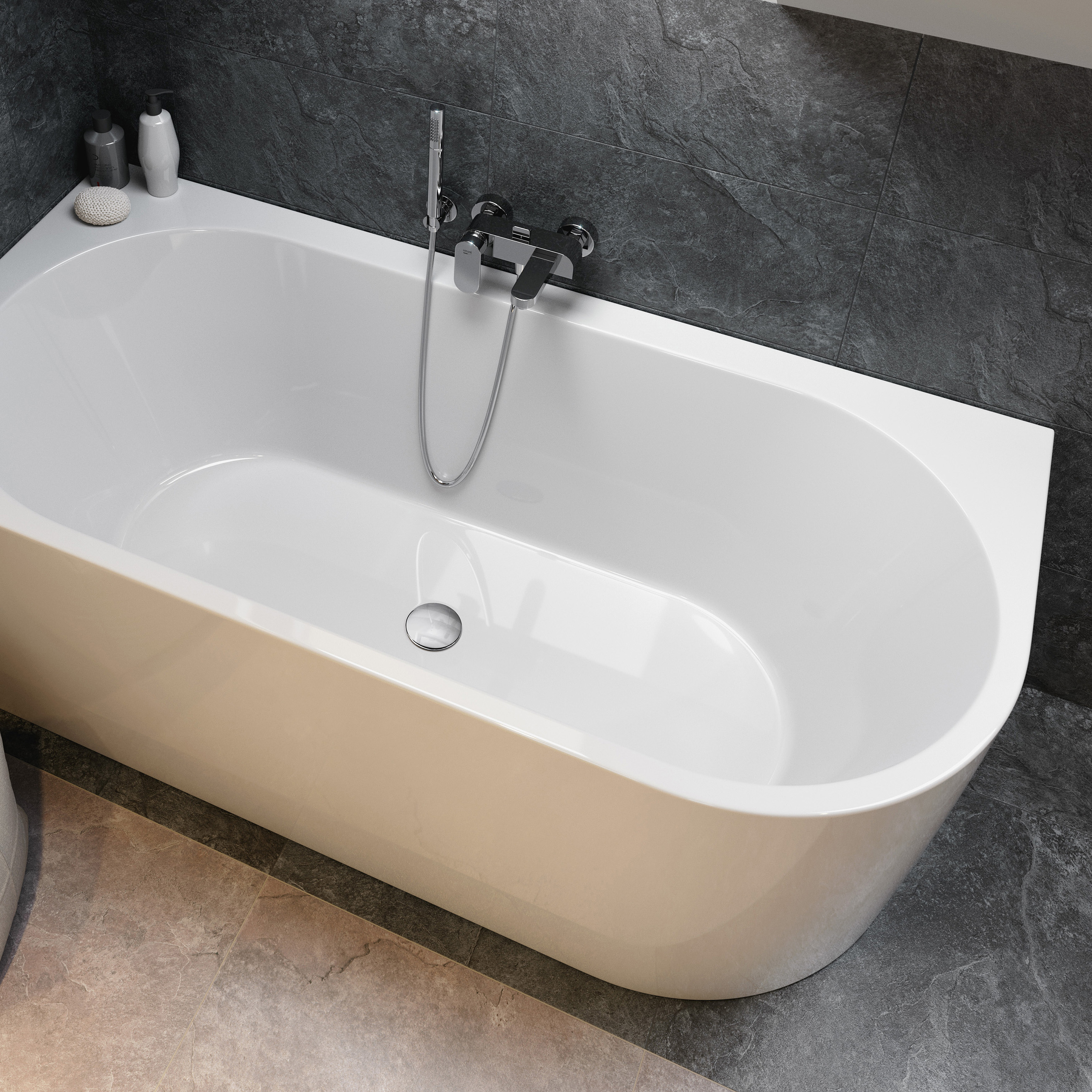 Cersanit Crea wanna wolnostojąca 170x82 cm narożna lewa biała S301-329 - Wysyłka w 24h