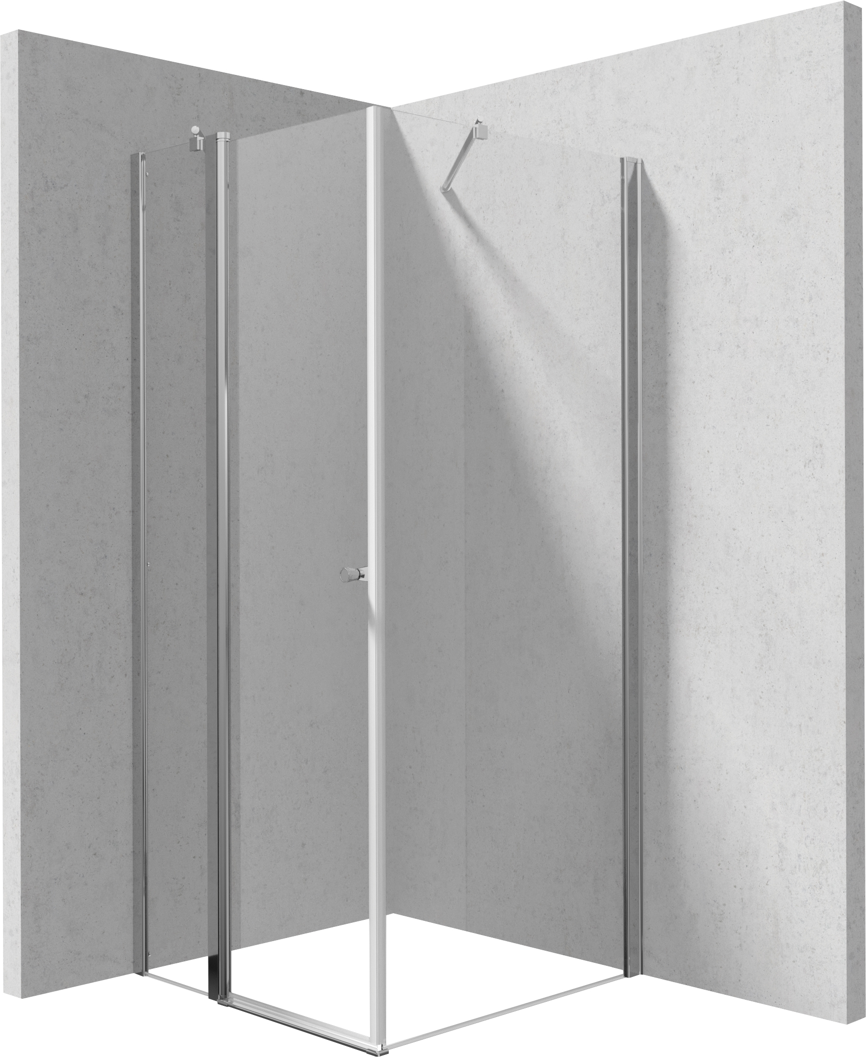 Deante Kerria Plus kabina prysznicowa 90x90 cm kwadratowa chrom połysk/szkło przezroczyste KKN0U09S09