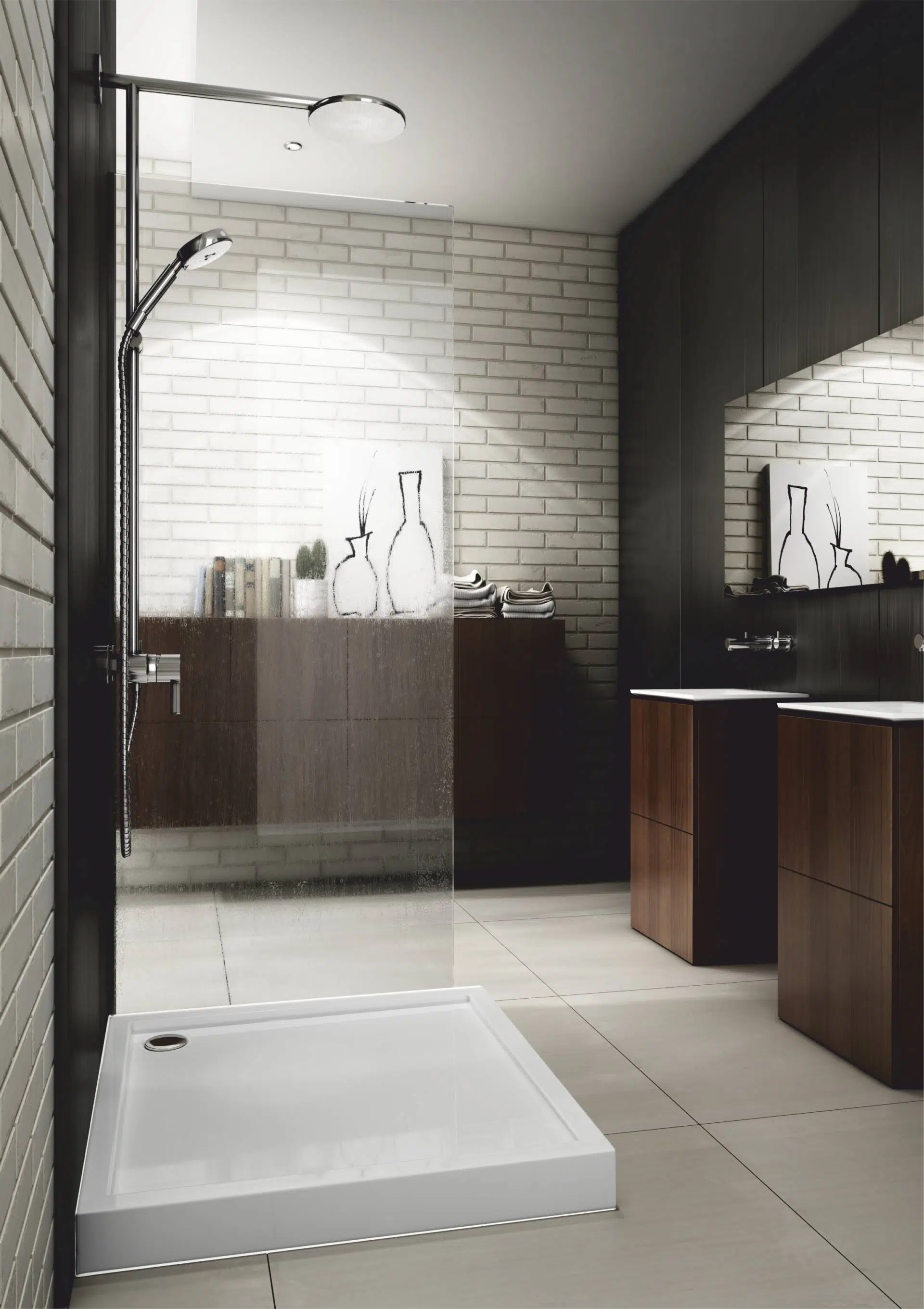 Schedpol Competia New brodzik prostokątny z syfonem 100x90 cm biały 3.4845