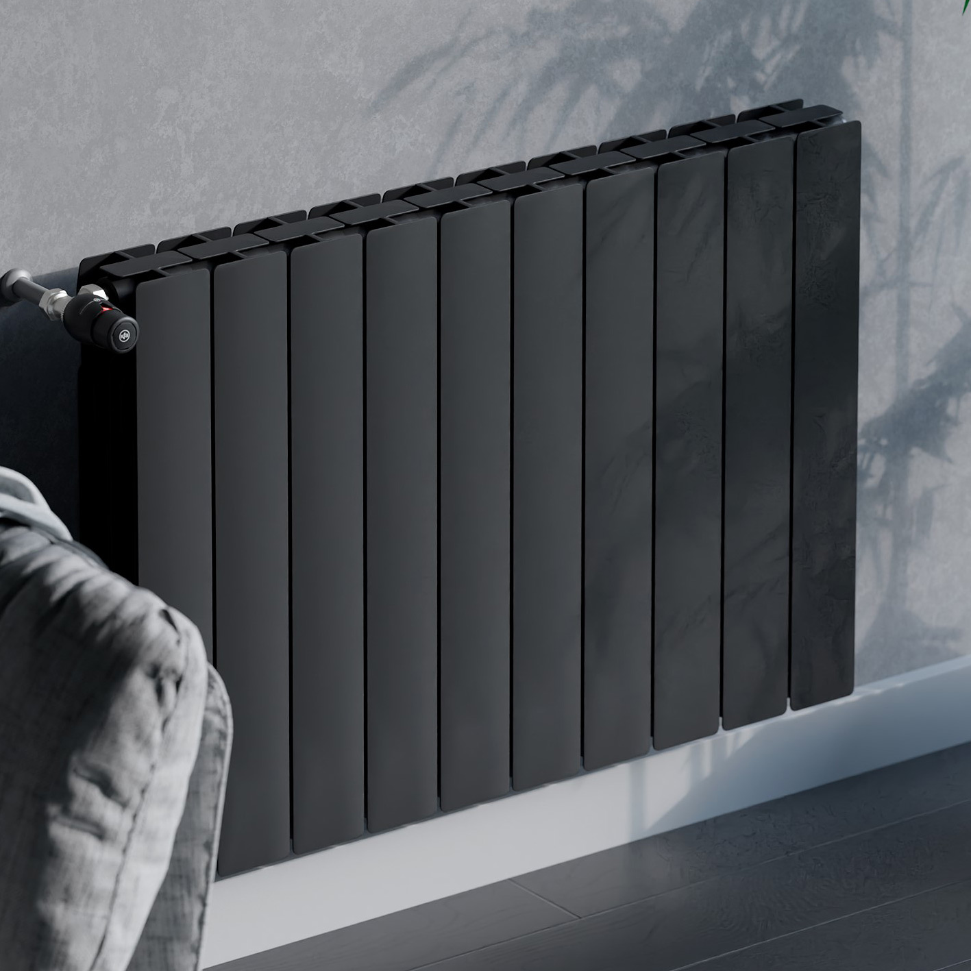 KFA Armatura ADR grzejnik pokojowy 57x80,5 cm podłączenie boczne czarny 763-100-81 - Wysyłka w 24h