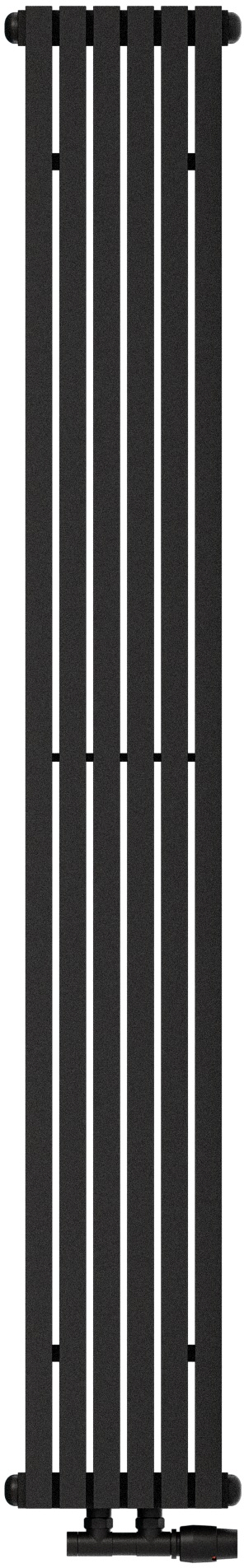 AG Evo Line Eterna Duo grzejnik pokojowy 180x21,5 cm podłączenie dolne czarny AG.ETVD.180.21.9005T