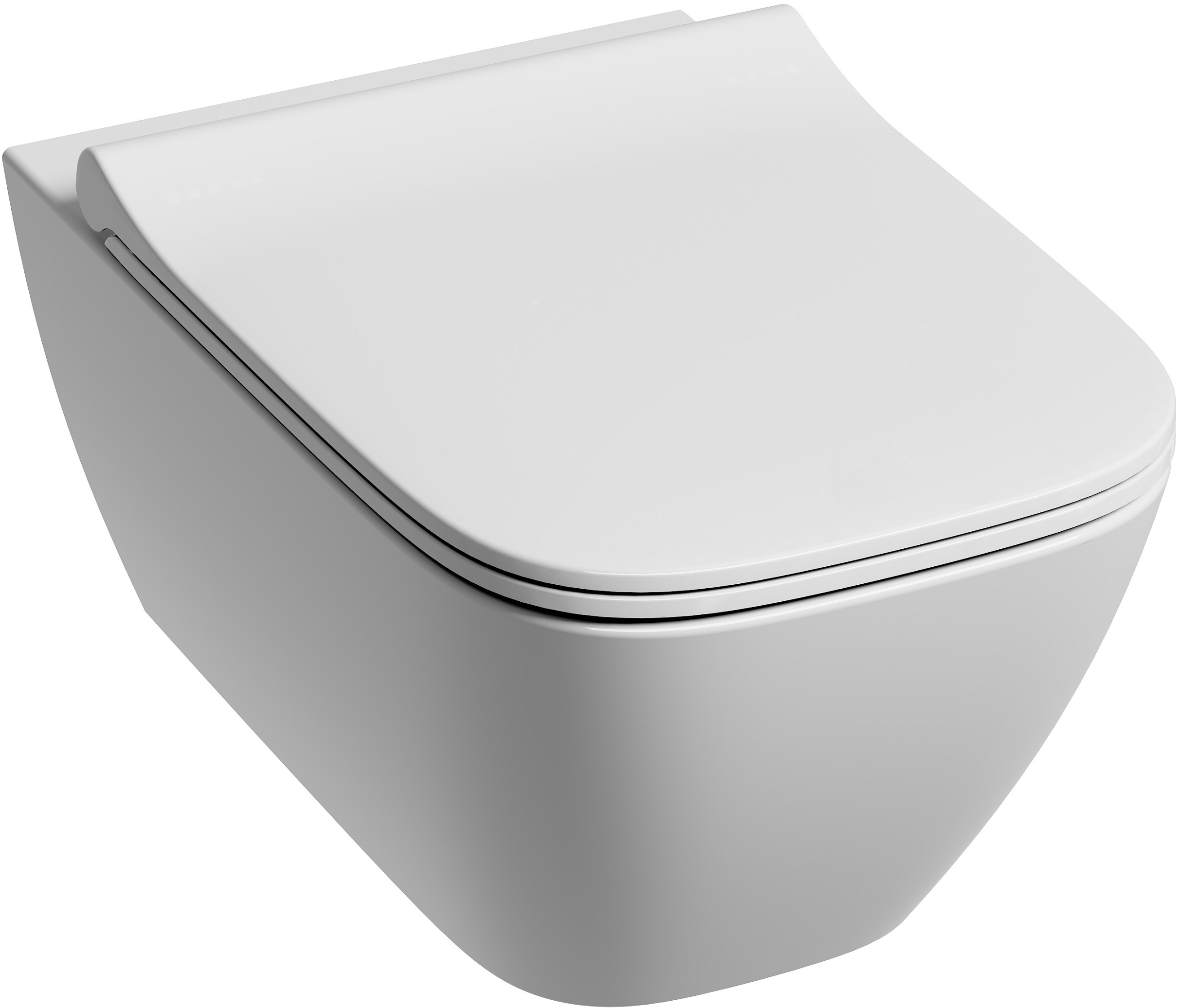 Zestaw Geberit Smyle Square miska WC wisząca bez kołnierza z deską wolnoopadającą Slim (500208011, 500240011) - Wysyłka w 24h