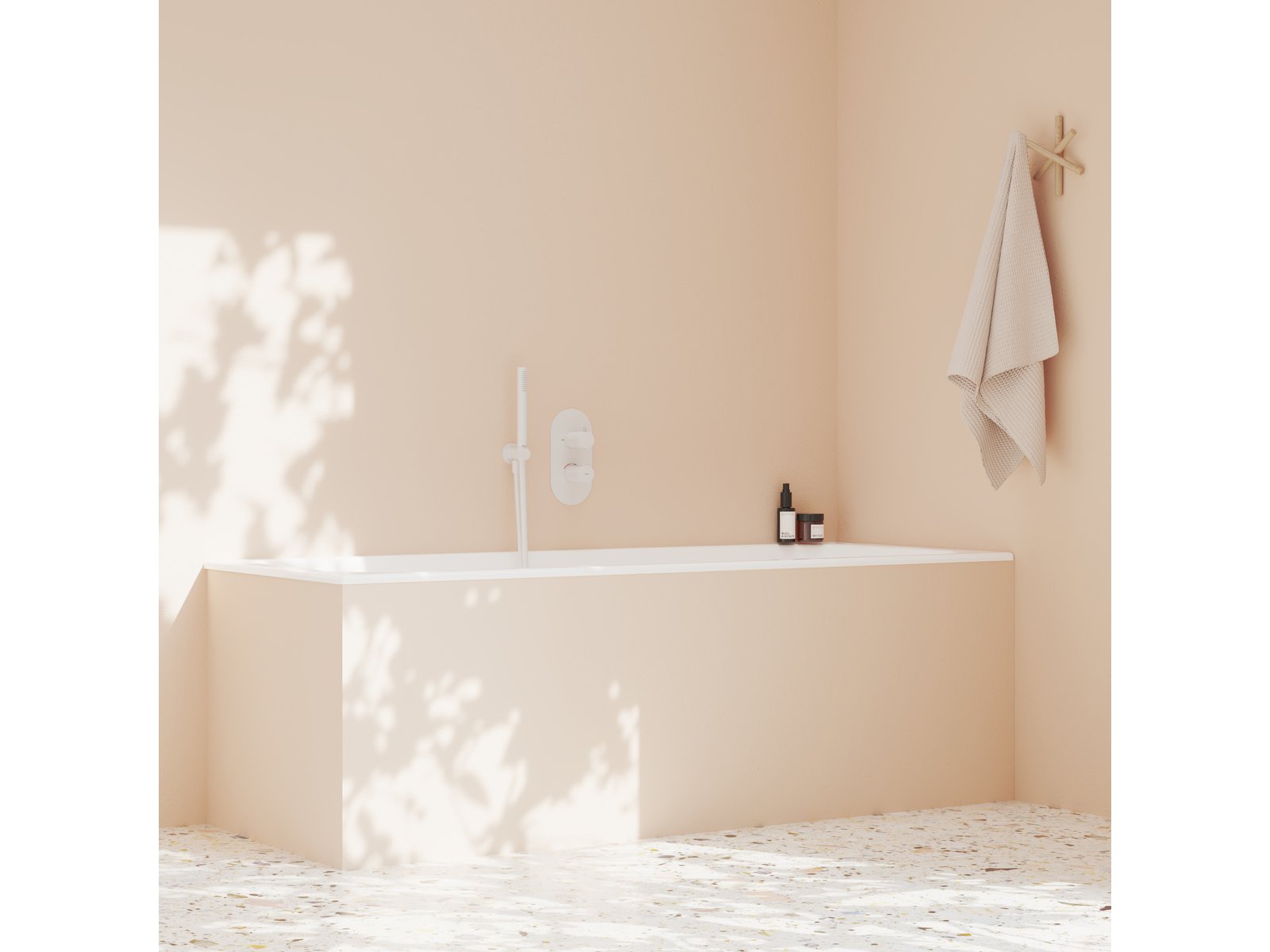 Ravak Espirit bateria wannowo-prysznicowa podtynkowa z termostatem biały mat X070249