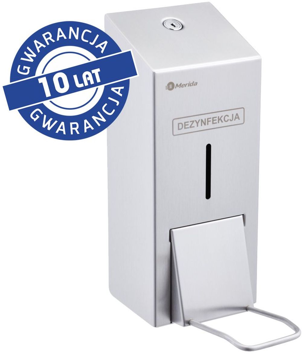 Merida Stella dozownik płynu dezynfekcyjnego 1000 ml ścienny stal motwa DSM417
