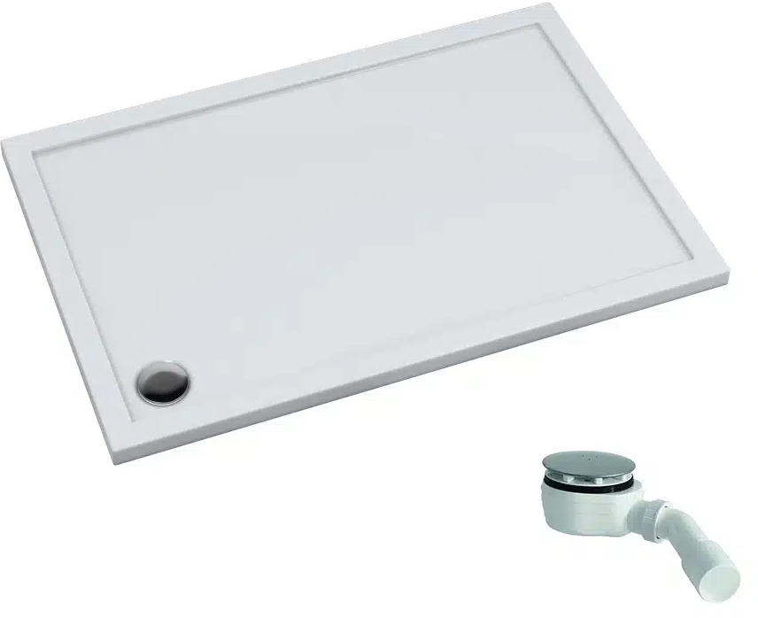 Schedpol Caspar New brodzik 100x80 cm prostokątny biały 3.2336