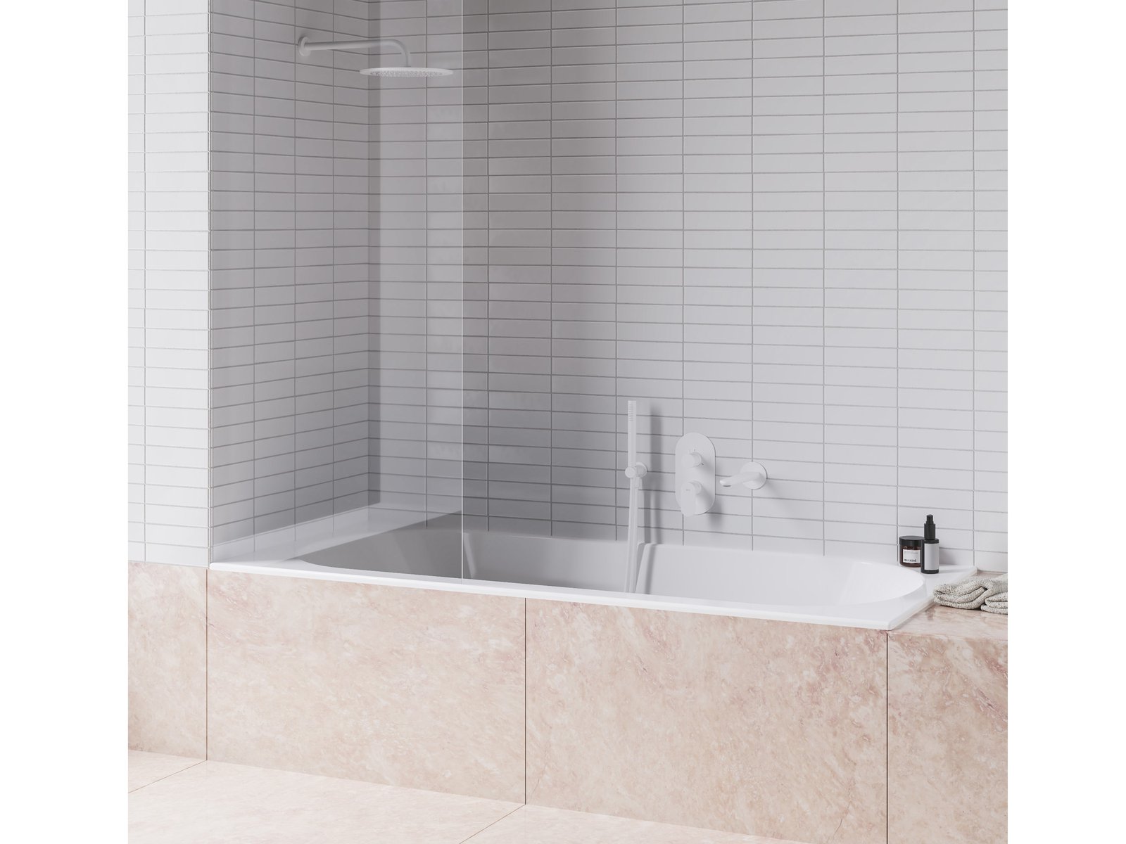 Ravak Eleganta bateria wannowo-prysznicowa podtynkowa z termostatem biały mat X070260